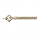 Beige sweeping gold Color  28MM Diameter Curtain Rods With Metal Material For Living Room for sale