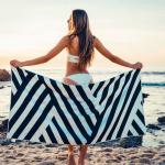 Wholesale Logo Design Sublimated Digital Printed Microfiber Personalized Sand Free Beach Towels for sale