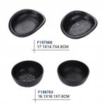 Premium Quality Matte Black Melamine Dinner Bowl BPA Free for Stylish Dining for sale