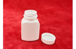 China HDPE 30ml Blank Supplement Bottle , Small Square Plastic Containers With Cap / Liner supplier