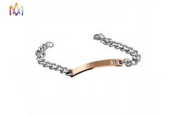 China ODM Curb Cuban Link Chain Personalised Mens Engraved Bracelets supplier