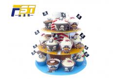 China Biodegradable Cardboard Cake Display Screen Printing Customized Specification supplier