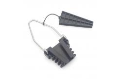 China Black 2 Wires Insulating Dead End Clamp Wedeg Shaped supplier