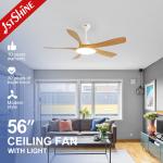 Modern Design 5 ABS Blades LED Ceiling Fan with Silent Motor and ROHS Certification for sale