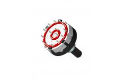 China RS266 26mm Electronic Rotary Switch 2P4T Band For Channel Control supplier