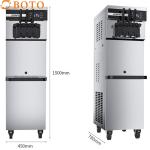Automatic Soft Serve Three Flavors Ice Cream Machine For Dessert for sale