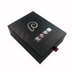 Customize Slid Drawer Paper Box Packaging Gift Box Package Black Gift Box With EVA Insert for sale