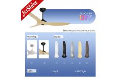 China Remote Control 220v 3 Blade Ceiling Fan With Led Light 6 Speed supplier