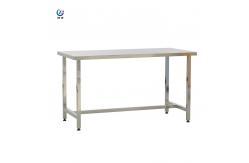 China Silver Stainless Steel Lab Bench 850mm Height Workstation Table Firm Structure supplier