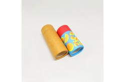 China Push Up Brown Kraft Lip Balm Paper Tube Deodorant Stick Packaging Cylider supplier