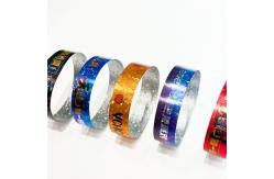 China Adjustable Laser Paper Wristband for Party/Events/Festival/Concert Customized Design supplier
