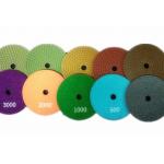 Safety 5 Step Diamond Polishing Pads , 100mm OD Diamond Flexible Polishing Pad for sale