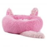 Manufacture Colorful Cute Rabbit Ears Warm Winter Round Pet Dog Cat Bed Sofa For Pets for sale