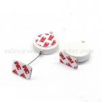 Heart Shaped Anti Theft Security Pull Box Recoiler With ABS Shell for sale