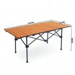 Simple And Portable Folding Egg Roll Table Outdoor Rectangular Shape