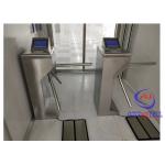 Rotary Waist High Turnstile Drop Arm Turnstile ESD Tripod SUS 304 Stainless Steel for sale