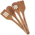 Eco Friendly Bamboo Kitchen Supplies 4 Piece Non Scratch Bamboo Utensil Set for sale