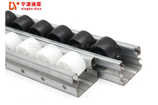 Industrial Flow Rail ABS Plastic Wheels Roller Track For Warehouse Shelf