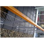 Customized 7x7 Balustrade Cable Mesh , Stainless Steel Ferrule Rope Mesh for sale