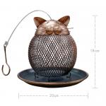 Classical Punch Press Stamping All Metal Bird Feeder Bronze Colored for sale
