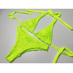 Solid Bikini Swimming Suits Ruched Design For Youthful