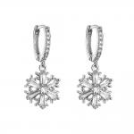 Custom Zircon Crystal Sterling Silver Diamond Earrings Hoop for sale