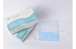 China 3 Layers Blue Face Mask Surgical Disposable Excellent Bacterial Filtration Properties supplier