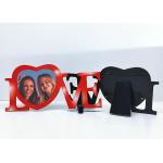 Dye MDF Sublimation Blank Love Heart Photo Picture Frame For Printing for sale