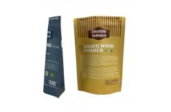China Kraft Brown Paper Snack Bag Packaging Stand Up Pouch Flat Bottom With Zipper supplier