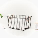 Bathroom Multifunctional  Basket Organiser Drawer Organiser Household Metal Basket With Handle For Sundries for sale