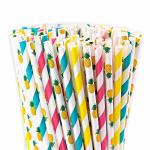 Food Grade Bleached Coloured Paper Straws With Harmless Non Toxic Ink for sale