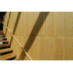 Auditorium Melamine Surface Perforated Wood Sheets / Music Studio Acoustic Panels for sale