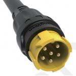 IP67 M19 Connector 6pin Yellow 15A Solder Overmolded Aluminum Alloy Shell Nylon for sale