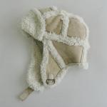 Sheepskin Winter Real Fur Hats , Breathable Adults Sheep Wool Hat Plain Pattern
