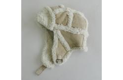 China Sheepskin Winter Real Fur Hats , Breathable Adults Sheep Wool Hat Plain Pattern supplier