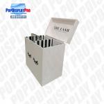 Silk Screen Black Printed Merchandising Shelf Promote Eye Lash Extension