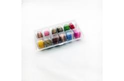 China 6 Pack Custom Macaron Clear Tray Recyclable Plastic Chocolate Tray supplier