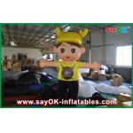Oxford Cloth Inflatable Cartoon Characters Yellow Boy Children For Advertising for sale