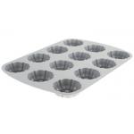RK Bakeware China Foodservice NSF 12 Compartment Bundtlette Aluminum Muffin Cake Pan Commercial Grade for sale