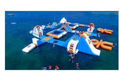 China Safe Ocean Inflatable Water Park / Commercial Floating Water Playground supplier