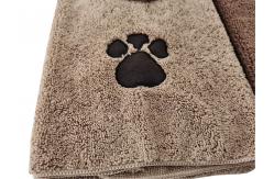 China Quick Dry Microfiber Super Absorbent Dog Bath Towel With Paw  Embroidery supplier