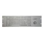 1U Industrial Metal Keyboard With Trackball Numeric FN Keys Waterproof for sale