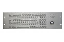 China 1U Industrial Metal Keyboard With Trackball Numeric FN Keys Waterproof supplier
