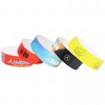 Full Color Paper Event Wristbands Barcoded Heat Resistant With Tyvek Material for sale