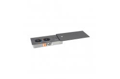 China Sliding Cover Embedded Receptacle Desktop Power Outlet supplier