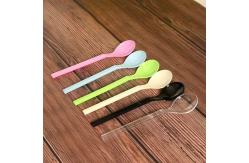 China Pla Biodegradable Plastic Ice Cream Spoons With Logo , Ice Cream Serving Spoon supplier