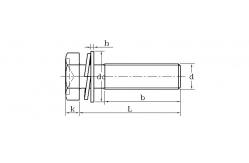 China Right Hand Thread Cross Recessed Hexagon Bolt With Indentation And Washer Assemblies supplier