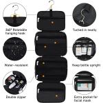Shockproof Travel Toiletry Organizer With Hanging Hook Water Resistant Cosmetic Bag