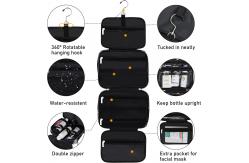 China Shockproof Travel Toiletry Organizer With Hanging Hook Water Resistant Cosmetic Bag supplier