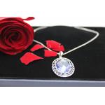 8x10mm 9x11mm Pear Shaped Blue Sapphire Pendant Necklace